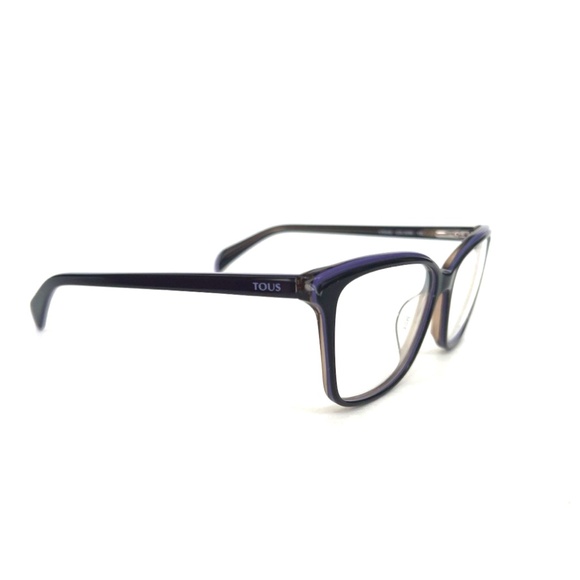 TOUS Eyeglasses VTOA35 Color 0D90 Dark Brown with Purple Accents Size 54 16 135 - Picture 12 of 12